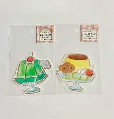 Furukawashiko Sticker Set – Melon Jelly & Custard Pudding Flan, Kawaii Decals
