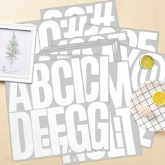 5 Inch Letter Stickers, 122 Pieces Self Adhesive Alphabet Number Sticker for Mai