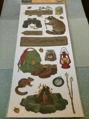 AMERICAN TRADITIONAL STICKER COLLECTION ‘WOODLANDS’ EARTHTONES CAMPING 16 PCS