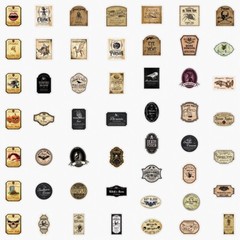 50pcs SPIRITUAL Label Stickers Pack, Potion Gothic Halloween Stickers,139