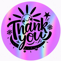 Thank You Stickers Pack of 50 – Round Labels for Orders, Gifts & Pack 2″
