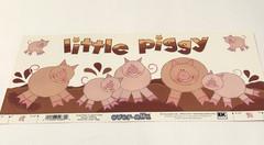 EK Success Scrapbook Title Over-all Little Piggy Pig Farm Country EKOV/161 NEW