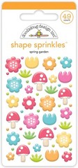 Crafts Doodlebug Sprinkles Puffy Spring Garden Flowers Mushrooms Dots Bright