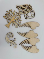 Mixed Lot of Laser Cut CHIPBOARD, Various Themes, Wood & Chipboard, USED