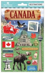 Crafts Stickers Dimensional Canada Montreal Moose Goose Toronto Flag Maple