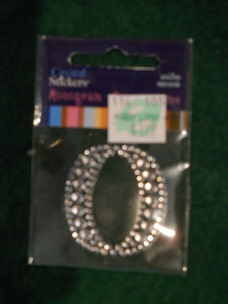 * New ~ Crystal Stickers Monogram By Mark Richards ~ Letters «O,X» ~ 1.5 inch