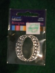 * New ~ Crystal Stickers Monogram By Mark Richards ~ Letters «O,X» ~ 1.5 inch