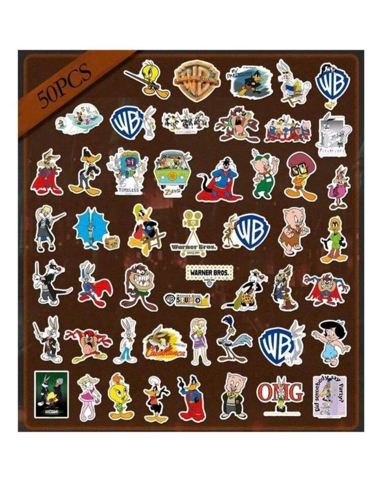 50 Piece Looney Tunes Sticker Pack Warner Bros Licensed Vinyl Decals NEW