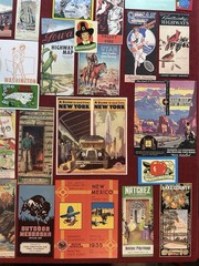 Travel Vacation Themed Bundle 96 Pieces, USA States Road Trip Kit Cutouts Cards