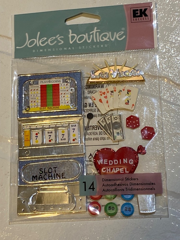 RARE Jolee’s Boutique Travel & Vacation Stickers LAS VEGAS Casino Slots