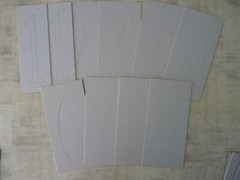 Chipboard Alphabet Letters & Numbers Complete Set H8″ + Chipboard Accents 5lbs