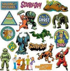 SCOOBY DOO VARIETY DIE CUT VINYL 50 CT STICKER PACK