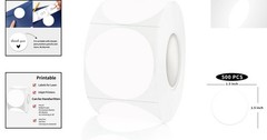 Self-Adhesive 1.5 Inch Blank Circle Stickers – Perfect for Yard Sales (500pcs)