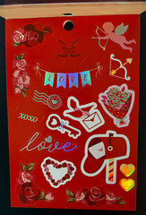 RECOLLECTIONS VALENTINE’S DAY STICKER BOOK 261 PC STICKERS 12 SHEETS ROMANCE