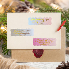 100 Inspirational Bible Verse Stickers for Decoration and Gifts- GOLDEN Color