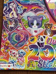 Lisa Frank Giant Sticker Activity Pad Over 2000 Stickers, Play Scenes, Design Pg