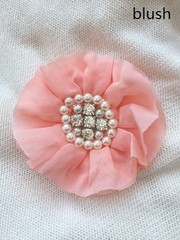 DIY LARGE Parisian Chiffon Flower with Pearl & Rhinestone Embellishment