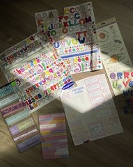 Stickers Lot Scrapbook 11 Sheets Iron-on Various Brands Teddy Girl Mom 5-Patches
