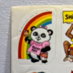 Vintage 1982 Hallmark Cards, Inc SHIRT TALES Sticker Sheet Animals Fun kids