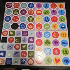 Lot: 28 Chip Board Die Cuts 12″ x 12″ Sheets 100’s Shapes, Tags, Alpha, Symbols