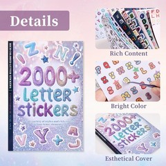2000+ Pcs Alphabet Sticker for Journaling,Fun & Colorful Craft Letter Sticker…