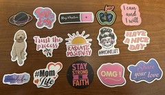 Lot of 15 Positive Affirmation Stickers Smile Happy Love