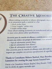 Creative Memories~Amusement Park Stickers