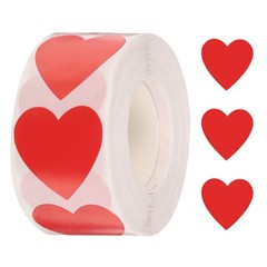 500pcs Red Heart Stickers 1 Inch Self-Adhesive Stickers Label for Shop Home