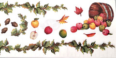 Creative Memories Autumn Apple Barrels Leaf Borders Scrapbook Stickers Fall 12″