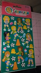 Vintage Sandylion Stickers Soccer Girls 2 Sheets New Pack READ