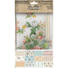 Tim Holtz TH94122 IdeaOlogy Worn Wallpaper Scraps 49/Pkg
