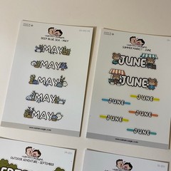 Hubman And Chubgirl Months Beaver & Shopping Carts Stickers Set