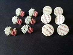 12 Popcorn Brads Movie Theater Circus Carnival County Fair Scrapbooking Card Mak