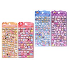 3D Puffier Sticker Sheets Adorable Small Sticker for Kid and Adult Tiny Sticker