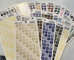 Lot Of 24 Sheets All My Memories Alphabet Stickers Alpha Blocks Alpha Rounds