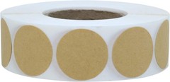 1000PCS Kraft Circle Stickers Dot Stickers, 1 Inch Round Blank Garage Sale Pr…