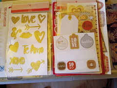Love And Valentine Scrapbooking Lot – Stickers, Puffy Hearts, Die Cuts, Cards
