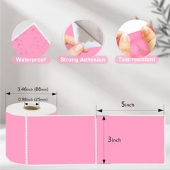 3 x 5 Inch Rectangle Color Coding Label Stickers, 1200pcs Assorted Color Movi