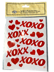 Valentine’s Love Hearts Hugs Kisses Stickers 2 Sheets / The Paper Studio