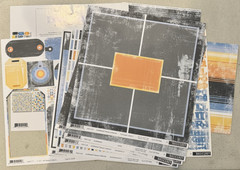 Basic Grey Dawson 12 x 12 Scrapbook Paper LOT