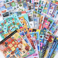 2 in 1 Sticker Book, Cyberpunk Retro Futuristic Retro-futuristic 2in1