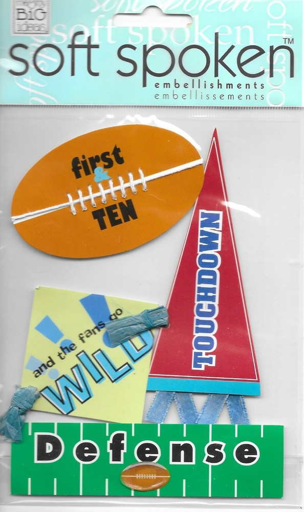 MAMBI Soft Spoken Football Embellishments School Sports Touchdown Defense