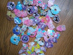 Sanrio Shaker Charms , Acrylic Flatbacks, Lot Of Hello Kitty Acrylic Charms