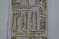 MFT My Favorite Things Window Shopping Clear Stamps Shoes Friends Retired