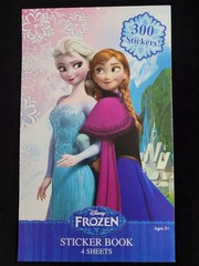Disney Frozen Sticker Book 4 Sheets with 300 Stickers Elsa Anna Glittery A6
