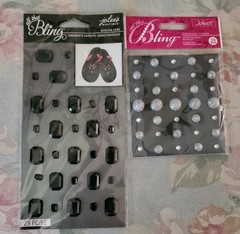 NEW Jolee’s All That Bling-Black Adhesive Gems and Silver Dimensional Sticker.