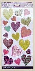 Heart Circles, Flat Stickers/Sticko