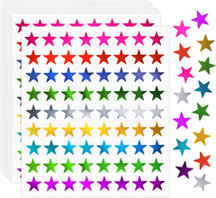 Star Metallic Stickers 2520 PCS 0.6 Foil Stars for Kids Reward & Behavior Cha