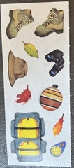Creative Memories Stickers Hiking Camping Boots Backpack