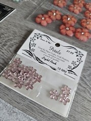 Sticker Lot Flowers Scrapbooking 3D Stickers Floral Gemstone Spring #118
